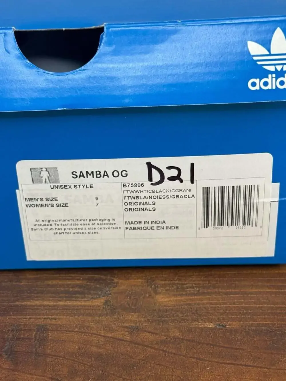 Adidas Samba OG Sneakers White/Black Size US Men's 6 / Women's 7 - Picture 2 of 11
